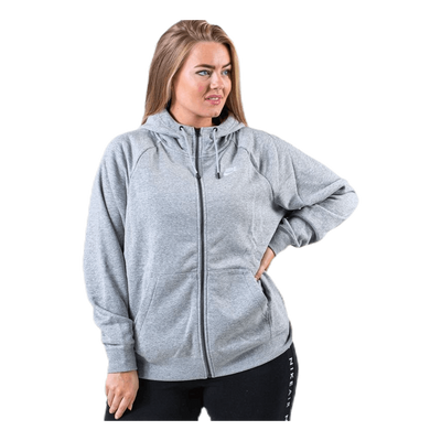 Essential Zip Hoodie Plus Grey