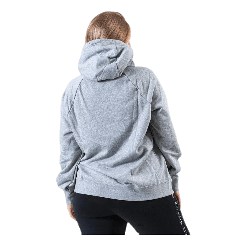 Essential Zip Hoodie Plus Grey