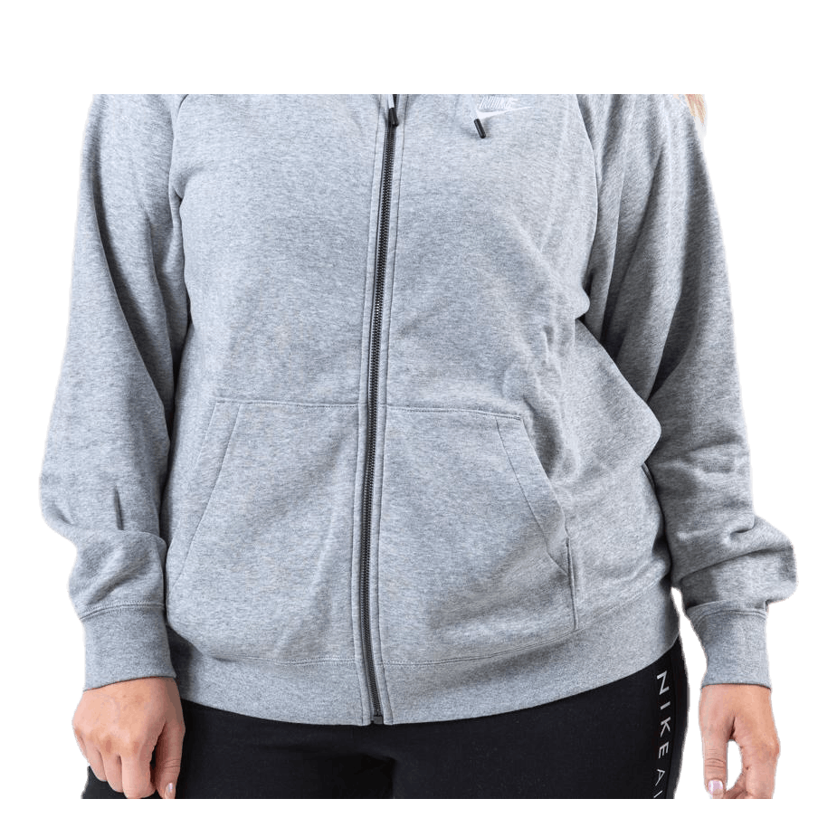 Essential Zip Hoodie Plus Grey