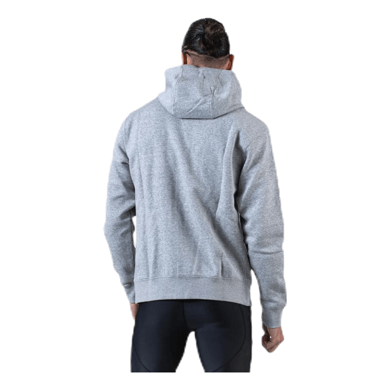 Sportswear Club Fleece Men's Full-Zip Hoodie DK GREY HEATHER/MATTE SILVER/WHITE