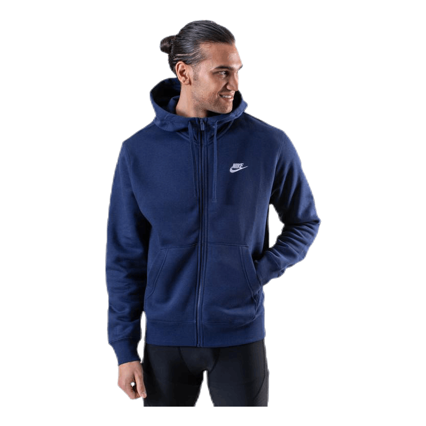 Sportswear Club Fleece Men's Full-Zip Hoodie MIDNIGHT NAVY/MIDNIGHT NAVY/WHITE