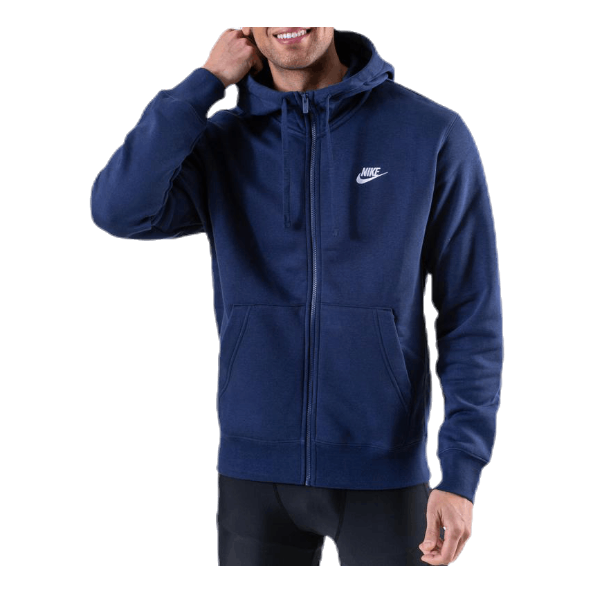 Sportswear Club Fleece Men's Full-Zip Hoodie MIDNIGHT NAVY/MIDNIGHT NAVY/WHITE