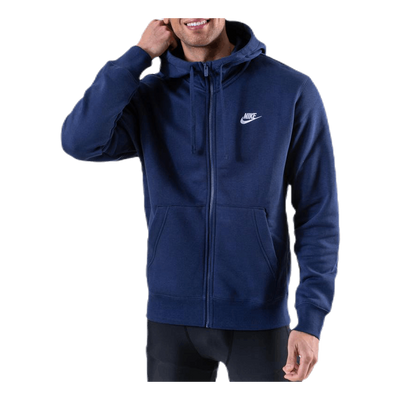 Sportswear Club Fleece Men's Full-Zip Hoodie MIDNIGHT NAVY/MIDNIGHT NAVY/WHITE