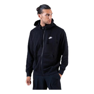 Sportswear Club Men's Full-Zip Hoodie BLACK/BLACK/WHITE