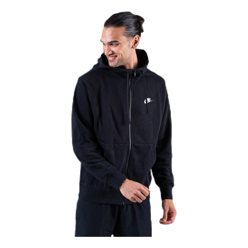 Sportswear Club Men's Full-Zip Hoodie BLACK/BLACK/WHITE