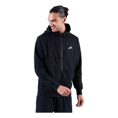 Sportswear Club Men's Full-Zip Hoodie BLACK/BLACK/WHITE