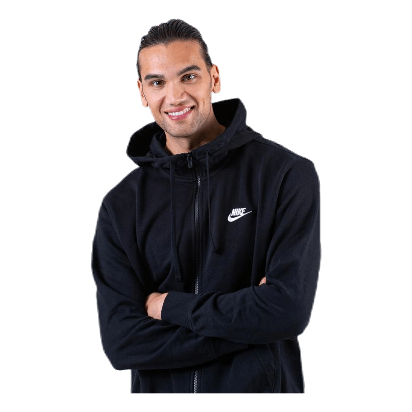 Sportswear Club Men's Full-Zip Hoodie BLACK/BLACK/WHITE