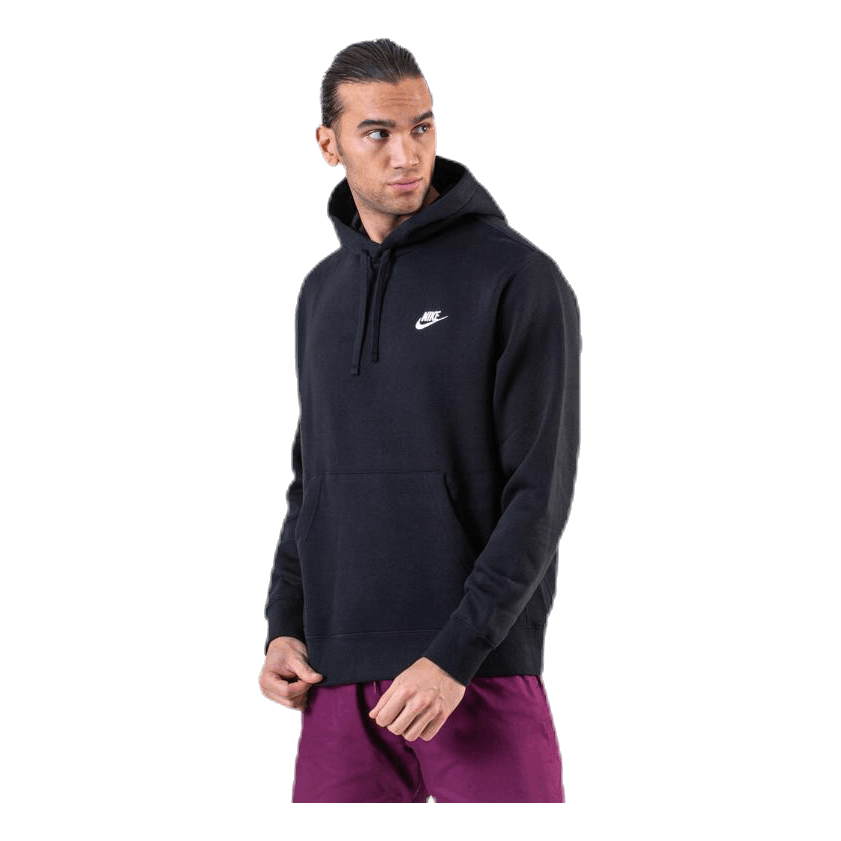 Sportswear Club Fleece Pullover Hoodie BLACK/BLACK/WHITE