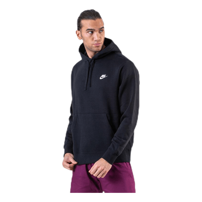 Sportswear Club Fleece Pullover Hoodie BLACK/BLACK/WHITE