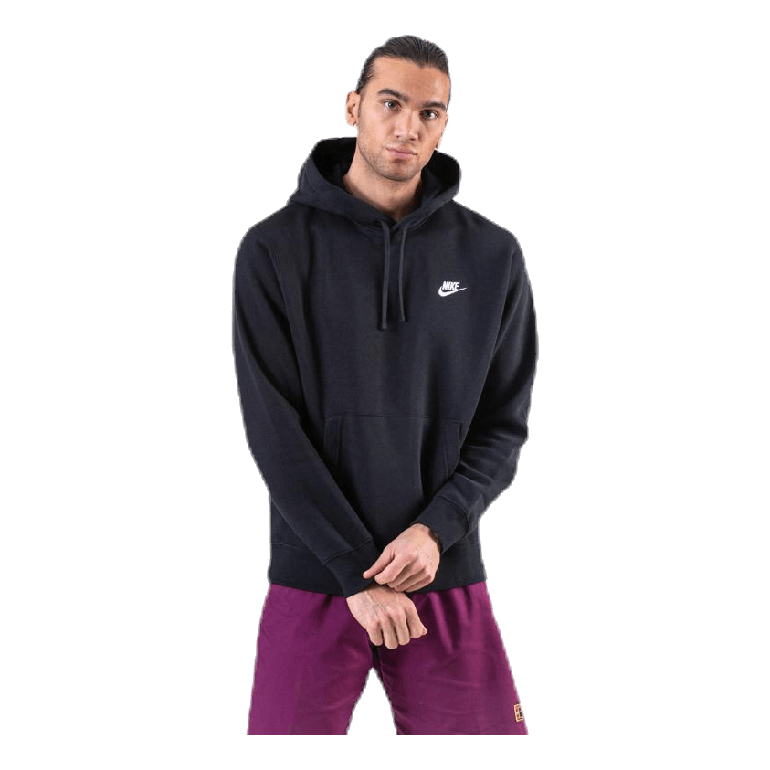 Sportswear Club Fleece Pullover Hoodie BLACK/BLACK/WHITE