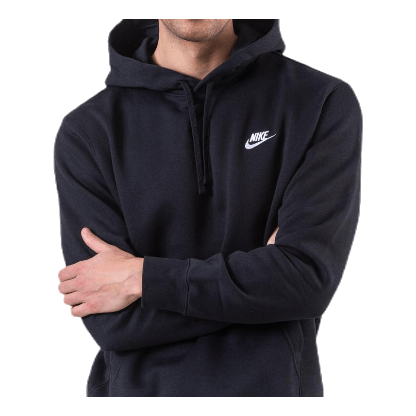 Sportswear Club Fleece Pullover Hoodie BLACK/BLACK/WHITE