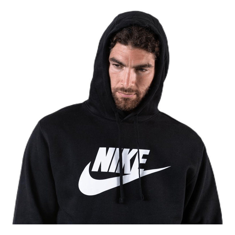 Sportswear Club Fleece Men's Graphic Pullover Hoodie BLACK/BLACK/WHITE