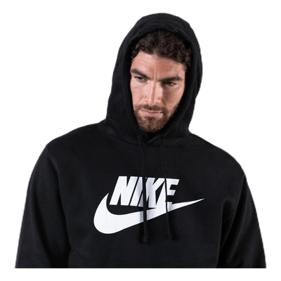 Sportswear Club Fleece Men's Graphic Pullover Hoodie BLACK/BLACK/WHITE