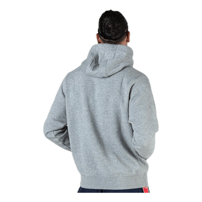 Sportswear Club Fleece Men's Graphic Pullover Hoodie DK GREY HEATHER/MATTE SILVER/WHITE
