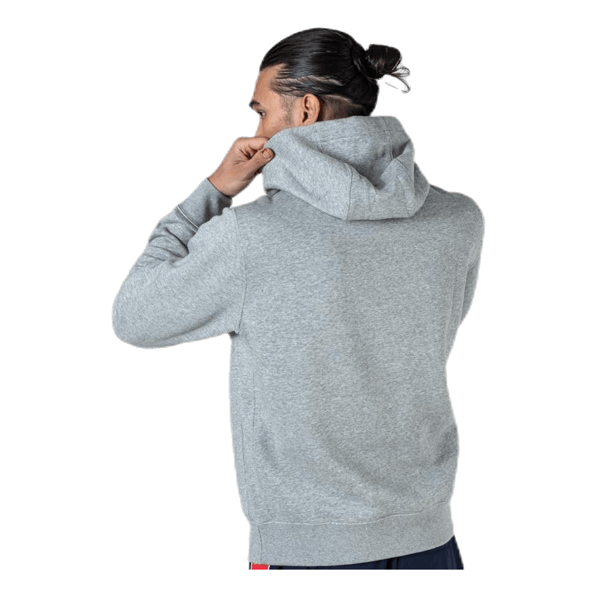Sportswear Club Fleece Men's Graphic Pullover Hoodie DK GREY HEATHER/MATTE SILVER/WHITE