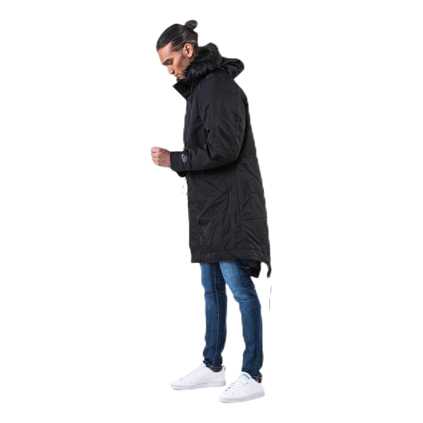 Down Fill Hood Parka Black