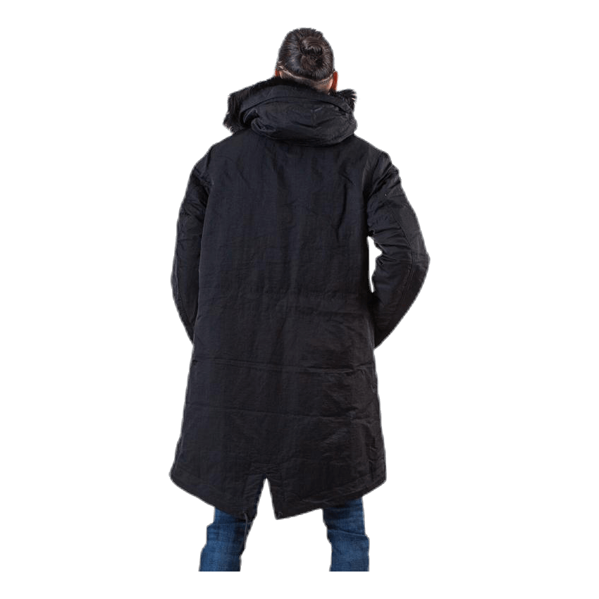 Down Fill Hood Parka Black