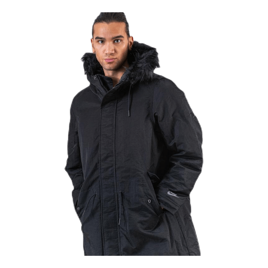 Down Fill Hood Parka Black