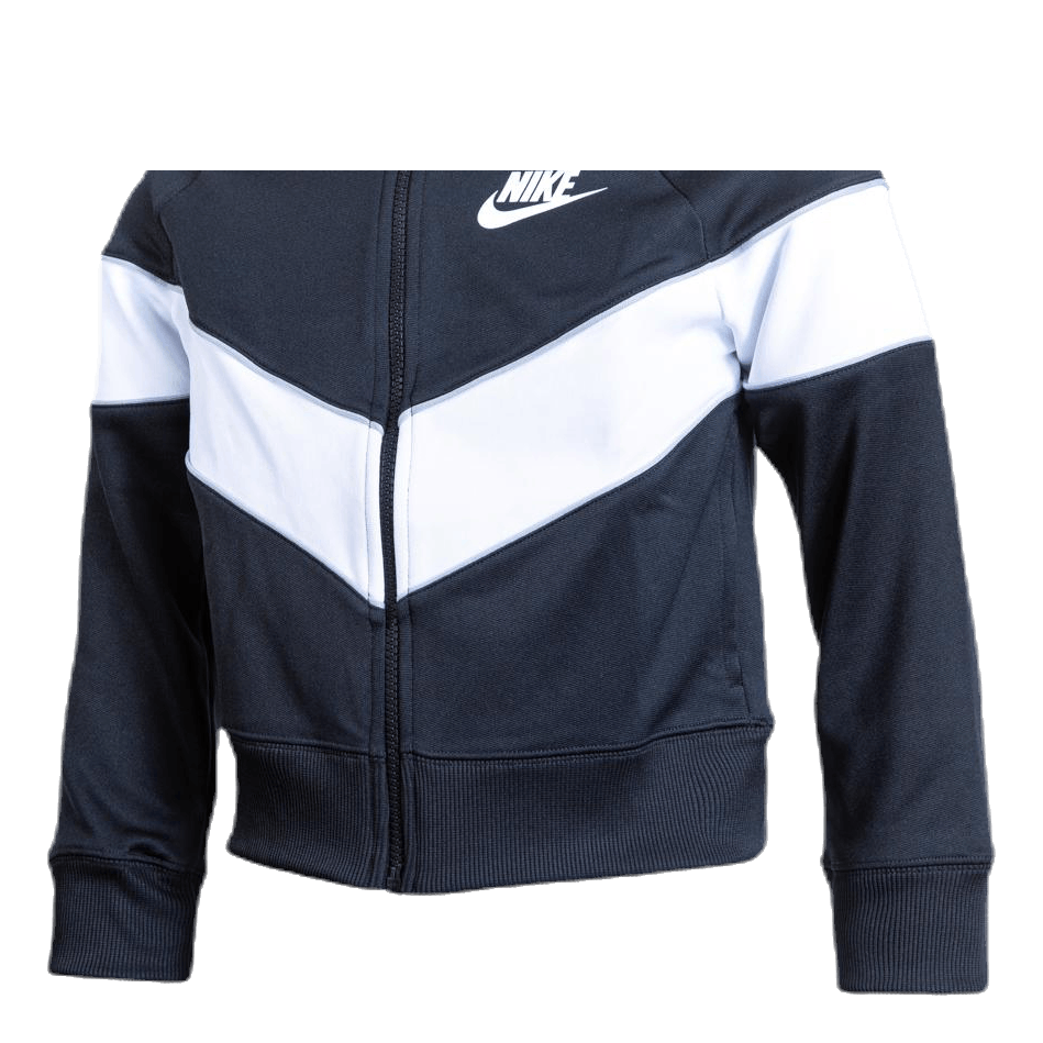 Girls Heritage Front Zip White/Black