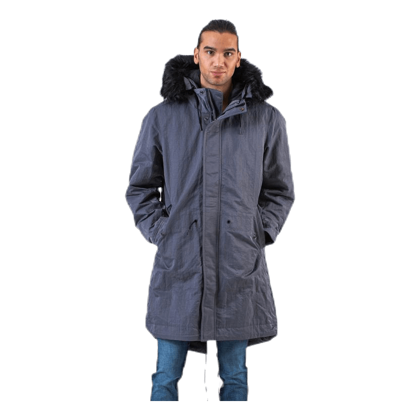 Down Fill Hood Parka Grey