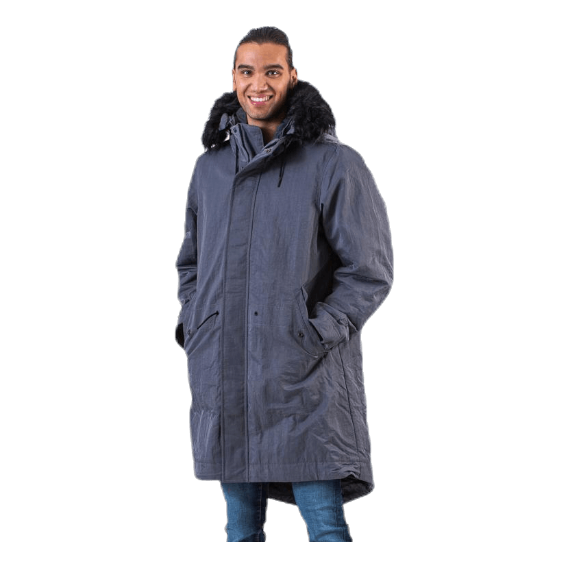 Down Fill Hood Parka Grey