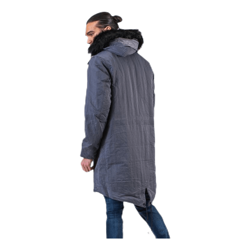 Down Fill Hood Parka Grey