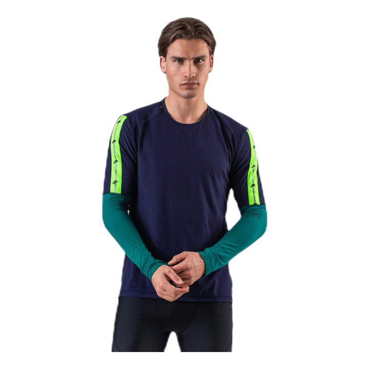 Wild Run Top LS Blue/Green