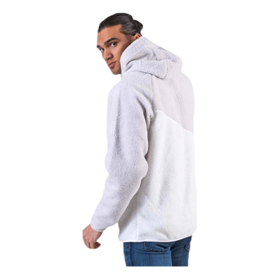 Swoosh Hoodie Fleece White/Grey