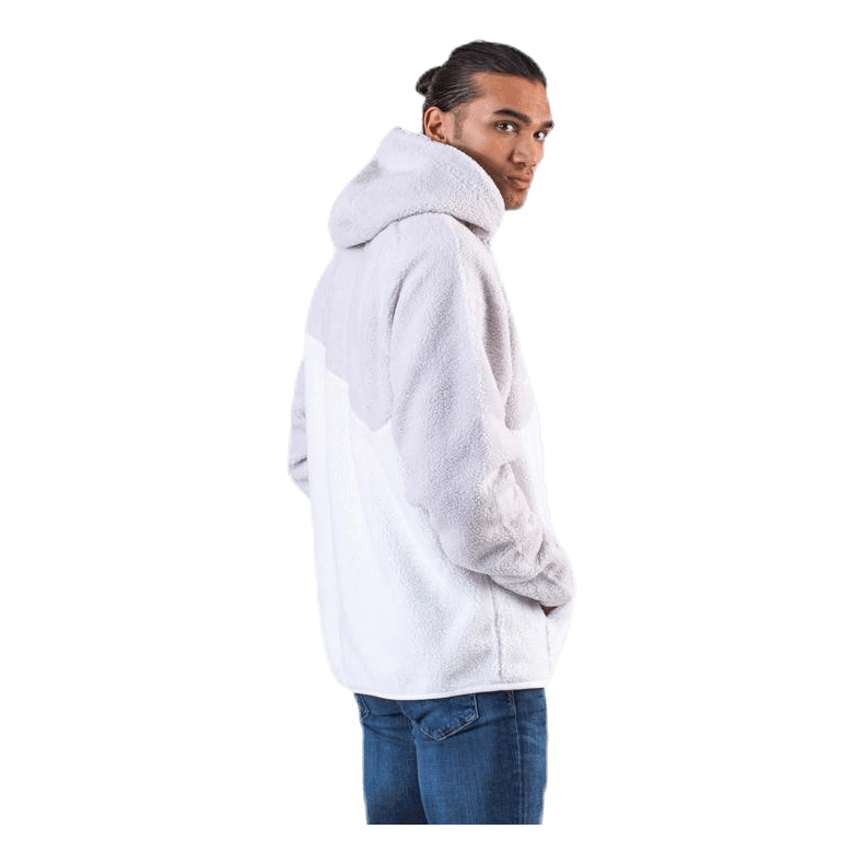 Swoosh Hoodie Fleece White/Grey