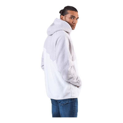 Swoosh Hoodie Fleece White/Grey