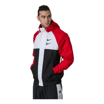 Nsw Swoosh Jkt Hd White/Black/Red