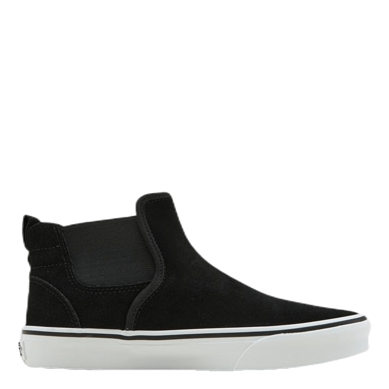 Asher Mid White Black Vans Runforest