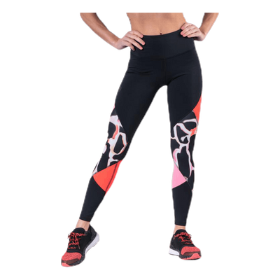 UA Rush Print Color Block Leggings Black