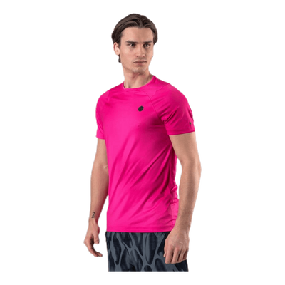 Ua Hg Rush Fitted Ss Printed Pink
