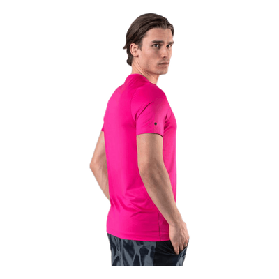 Ua Hg Rush Fitted Ss Printed Pink