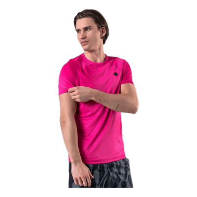 Ua Hg Rush Fitted Ss Printed Pink