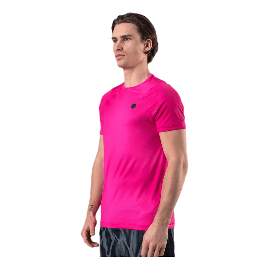 Ua Hg Rush Fitted Ss Printed Pink