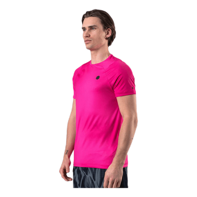 Ua Hg Rush Fitted Ss Printed Pink