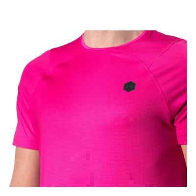 Ua Hg Rush Fitted Ss Printed Pink