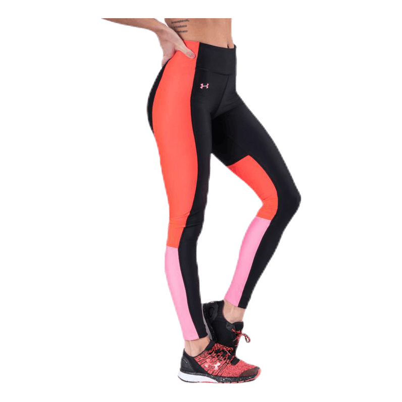 UA HG Armour Perforation Inset Leggings Black