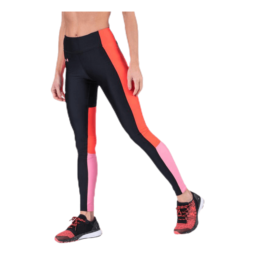 UA HG Armour Perforation Inset Leggings Black