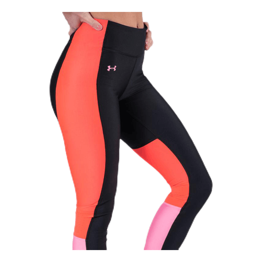 UA HG Armour Perforation Inset Leggings Black