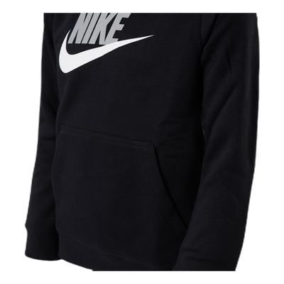 Sportswear Club Fleece Big Kids’ Pullover Hoodie BLACK/LT SMOKE GREY