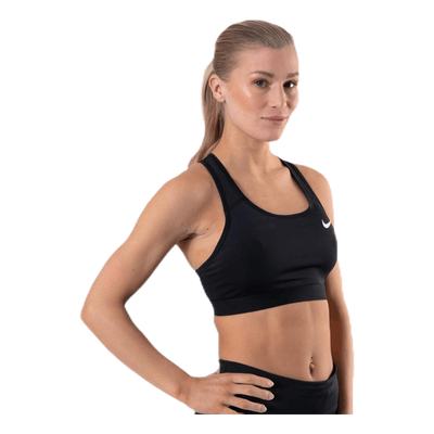 Dri-FIT Swoosh Women's Medium-Support Non-Padded Sports Bra BLACK/BLACK/WHITE