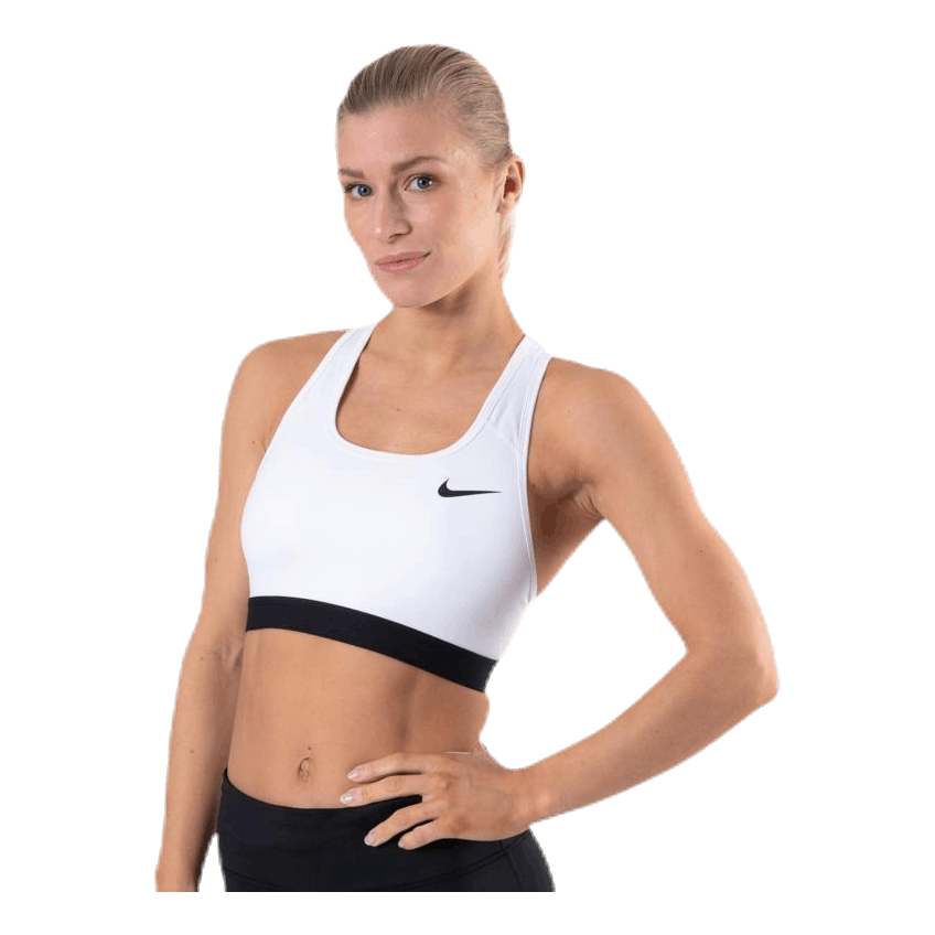 Dri-FIT Swoosh Women's Medium-Support Non-Padded Sports Bra WHITE/BLACK/BLACK