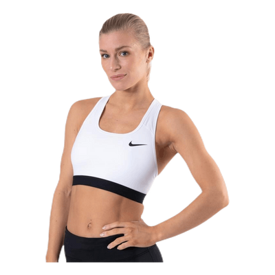 Dri-FIT Swoosh Women's Medium-Support Non-Padded Sports Bra WHITE/BLACK/BLACK