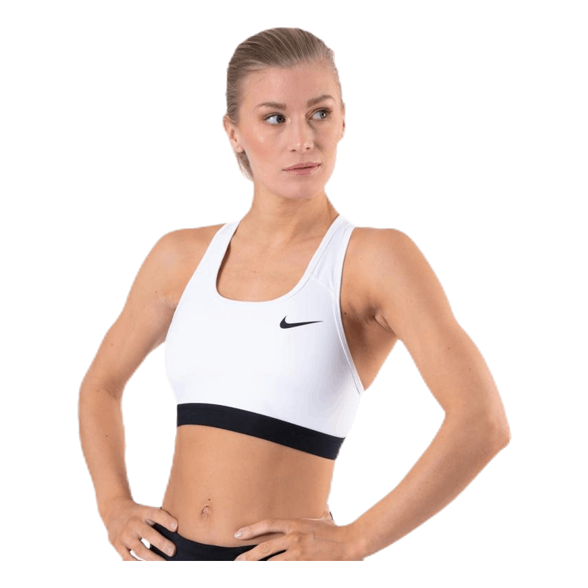 Dri-FIT Swoosh Women's Medium-Support Non-Padded Sports Bra WHITE/BLACK/BLACK