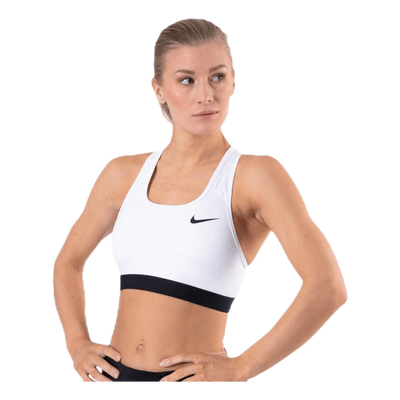 Dri-FIT Swoosh Women's Medium-Support Non-Padded Sports Bra WHITE/BLACK/BLACK