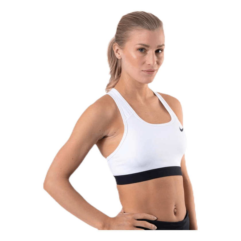 Dri-FIT Swoosh Women's Medium-Support Non-Padded Sports Bra WHITE/BLACK/BLACK