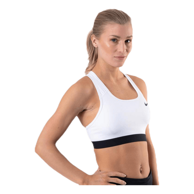 Dri-FIT Swoosh Women's Medium-Support Non-Padded Sports Bra WHITE/BLACK/BLACK